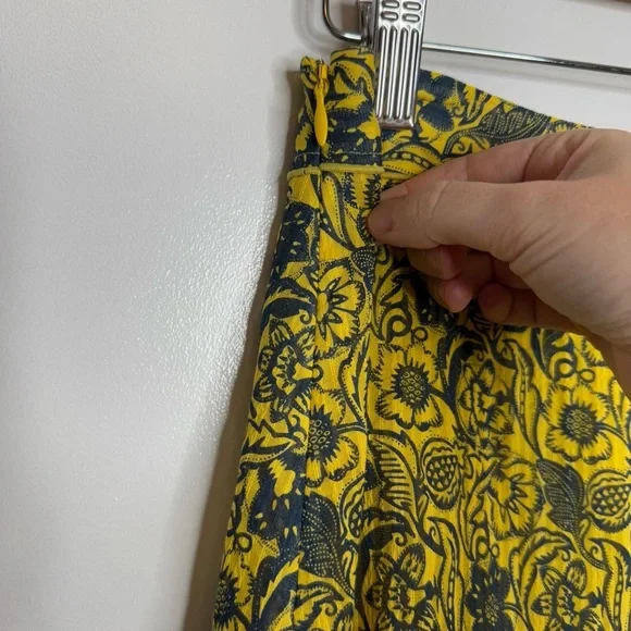 Derek Lam 10 Crosby - Yellow and Navy Ruffle Mini Skirt - size 4 - Picture 6 of 11